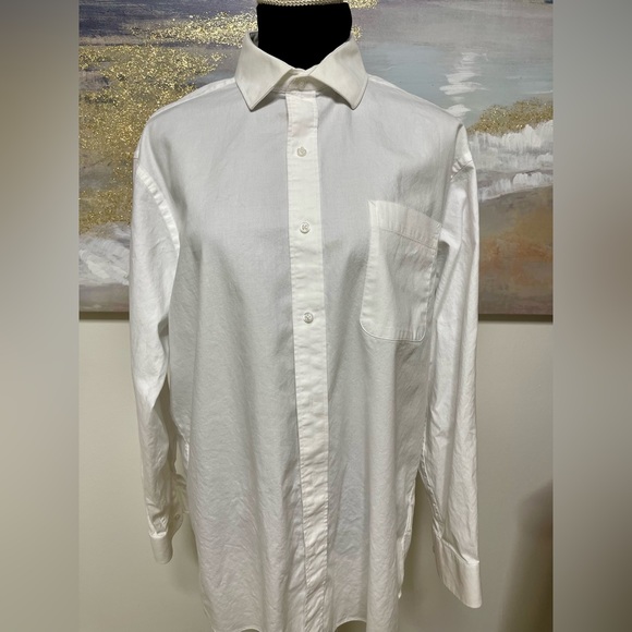 Tommy Hilfiger Men’s dress shirt, White, Size 16 1/2, 34/35 L, Regular Fit - Picture 2 of 6